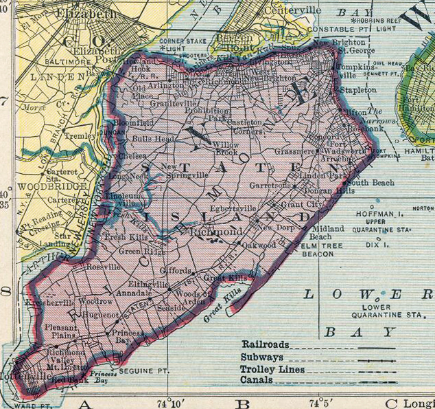 1906 Staten Island Map